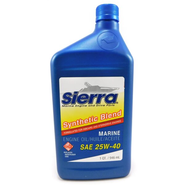 Sierra Synthetic Blend FC-W SAE 25W-40 MARINE ENGINE OIL (946mL) 18-9440-2Sierra Synthetic Blend FC-W SAE 25W-40 MARINE ENGINE OIL (946mL) 18-9440-2
