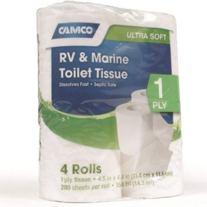 Camco RV & Marine Toilet Tissue (Paper) 1-Ply 4Package - 40276