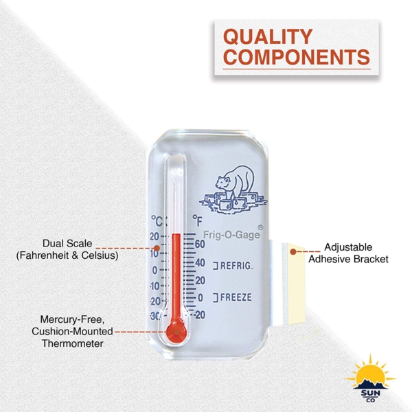 SUN Frig-0-gage Refrigerator/Freezer/Cooler Thermometer - #505