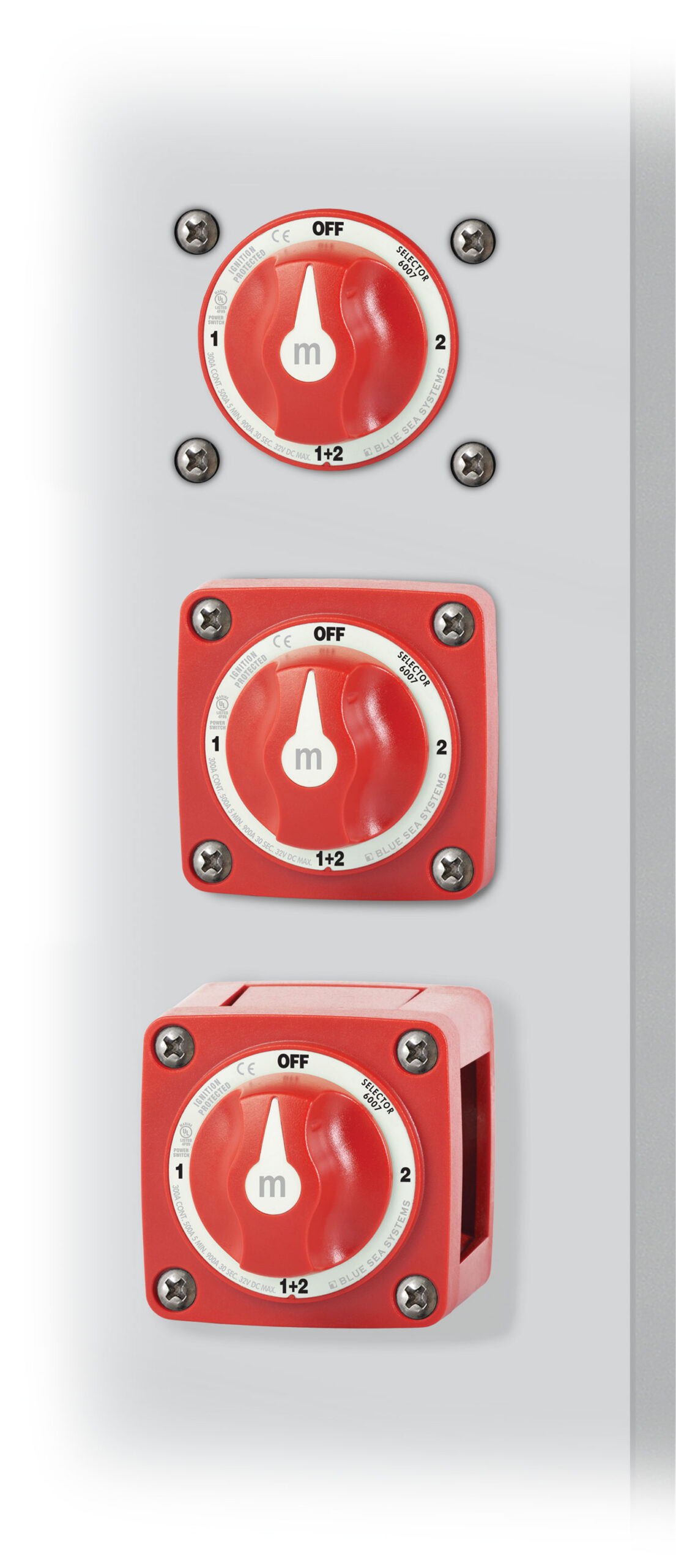 BLUE SEA SYSTEMS m-Series Mini Selector Battery Switch - Red - 6007 - Image 2