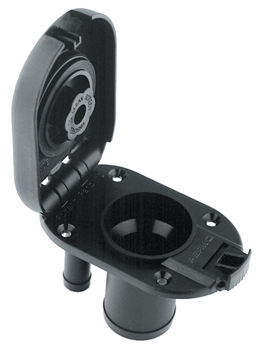 PERKO Black Polymer Vented Gasoline Deck Fill, Straight Neck - 1319-DPG-BLK - Image 2