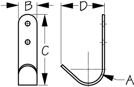 SEA-DOG LINE 304 Stainless Steel Lay-Down Antenna Hook - 329790-1 - Image 2