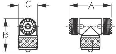 SEA-DOG LINE UHF T-Adapter Connector - 329957-1 - Image 2