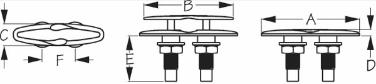 SEA-DOG 6-1/4 in Pull-Up Cleat - 041426 - Image 2