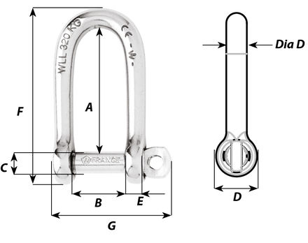 WICHARD S/S Chain Shackle-5/32 - 1211 - Image 2