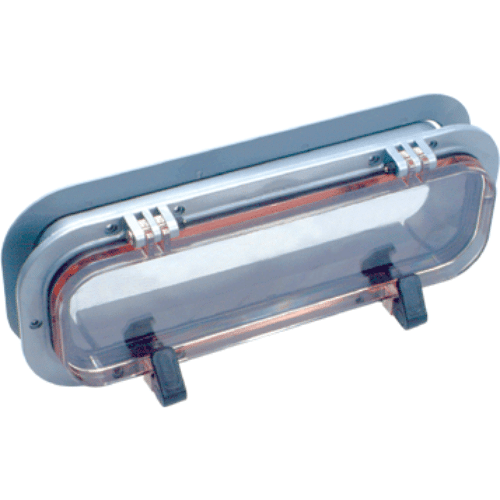 BECKSON Port Light 4x 14 x 2 White FrameClear Lens - PO414DWC-20