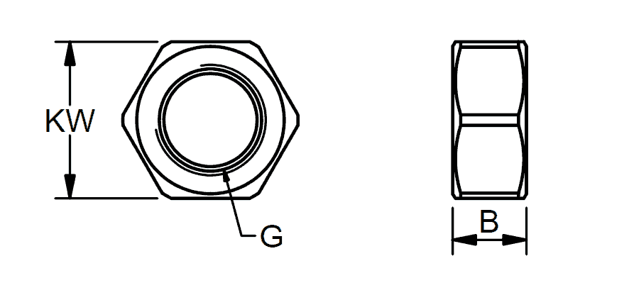 Bluewave S/S 10mm RH Turnbuckle Lock Nut - 041210 - Image 2