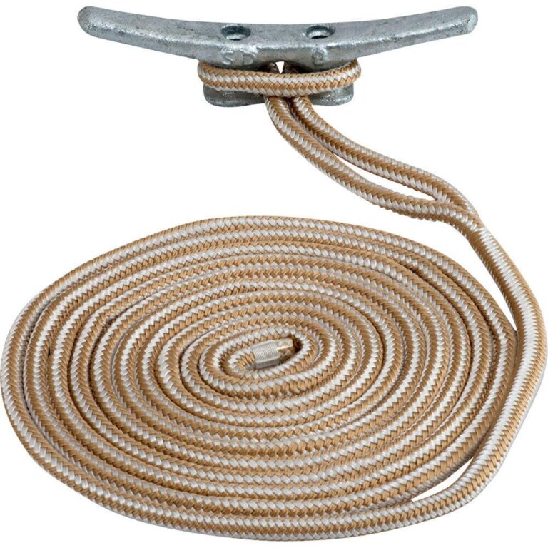 |sed gold braid dock line|Sea Dog 302112010GW1 Double Braid Nylon Dock Line 1/2X10 G/W