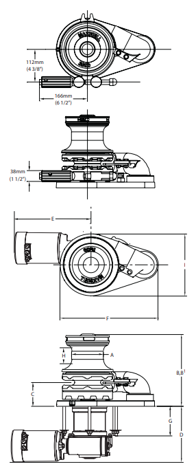 MAXWELL VWC1500 Vertical Chain-Only Windlass with Capstan 12V (5/16" Chain) – VWC1500-12V105 - Image 5