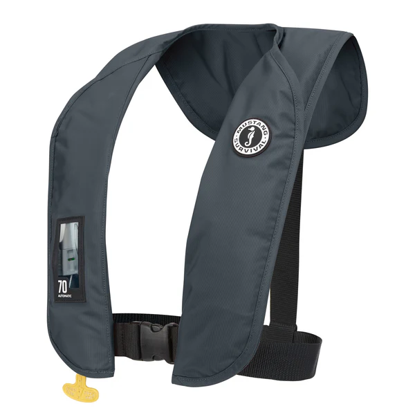 MUSTANG SURVIVAL MIT 70 Automatic Inflatable PFD, Admiral Grey - MD4042-191