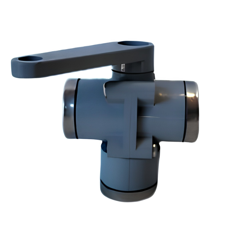 VILLAGE MARINE 1/2 Inch Threaded PVC 3-Way Valve - 60-0014