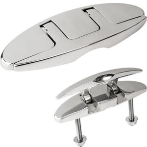 SEA-DOG LINE 5-Inch 316 Stainless Steel Oval Folding Cleat with Hidden Hex Bolts - 041115-1