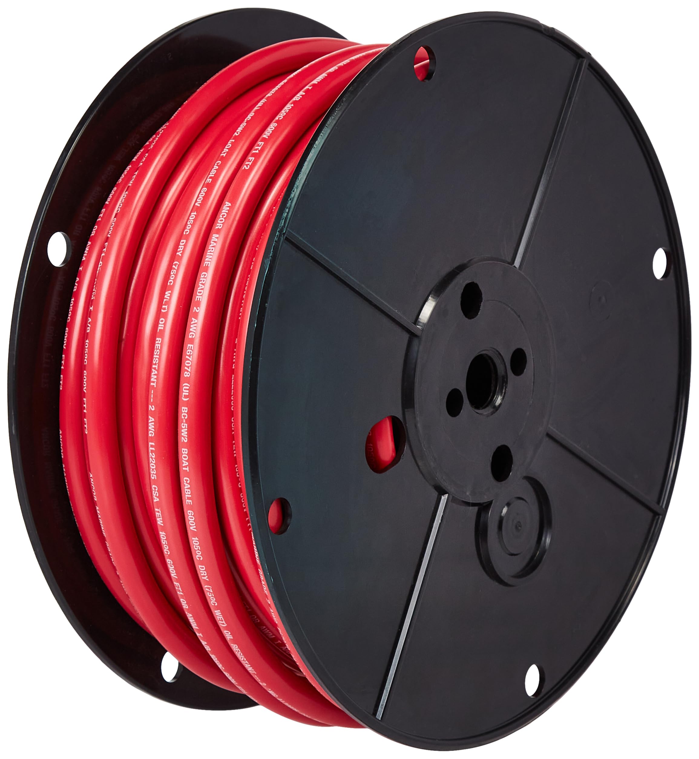ANCOR Red 2 AWG Tinned Copper Battery Cable - 50 ft - 114505