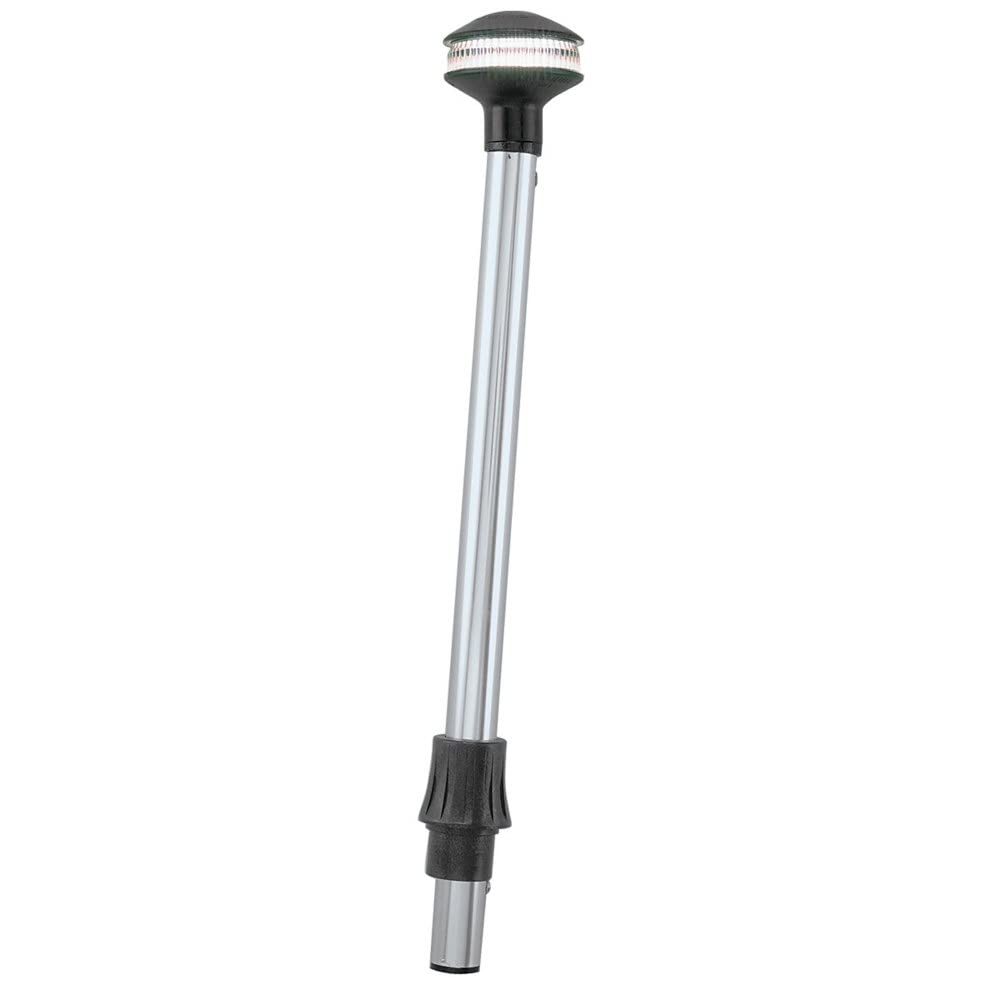 PERKO Inland Series 12V Reduced-Glare White All-Round Pole Light, 1,219 mm, 5-Degree Rake - 1445-DP6-CHR