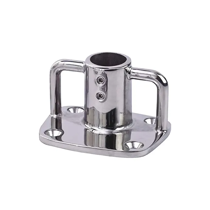 SEA-DOG 316 Stainless Steel 4° Rectangular Lifeline Stanchion Base for 1 in Tubing - 270540-1