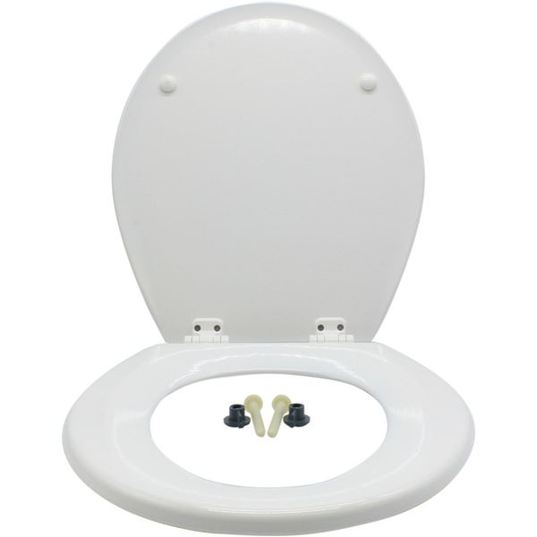 JABSCO Regular-Bowl Marine Toilet Seat and Lid, White - 29127-1000