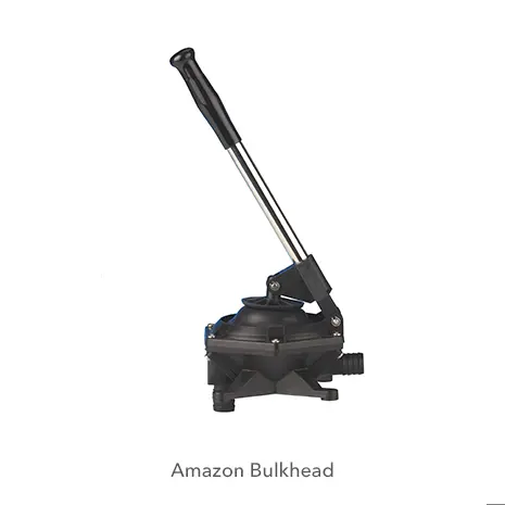 JABSCO Amazon Bulkhead Manual Bilge Pump, 1-Inch Ports - 29240-0000