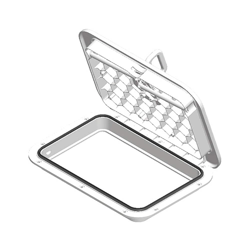 SEA-DOG LINE White Triple-Latch Deck Hatch, 10-1/4" x 14" - 336520-3