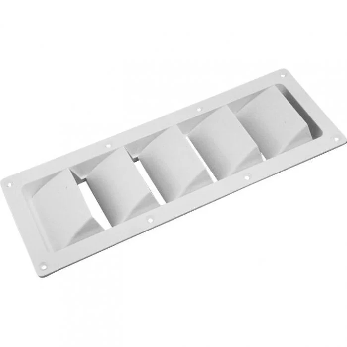 SEA-DOG LINE White ABS Louvered Ventilator, 4-3/4" x 13-1/4" - 337290