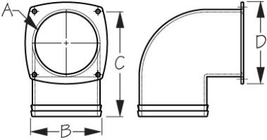SEA-DOG LINE White ABS 90° Hose Vent Elbow for 3" Hose - 337350 - Image 2