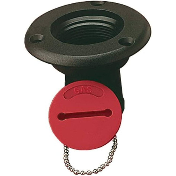 SEA-DOG LINE Black Nylon Slotted-Cap Hose Deck Fill, Gas, 1-1/2" - 357010-1
