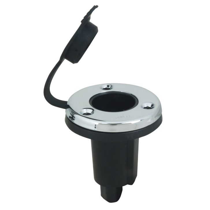 PERKO Polished Stainless 2-Pin Plug-In Pole-Light Base, 0-Degree Rake - 1045-P0S-DP
