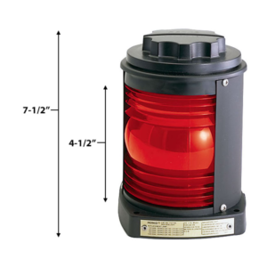 PERKO Red Side Light with Black Housing, 2 nm Certified - 1127-RA0-BLK