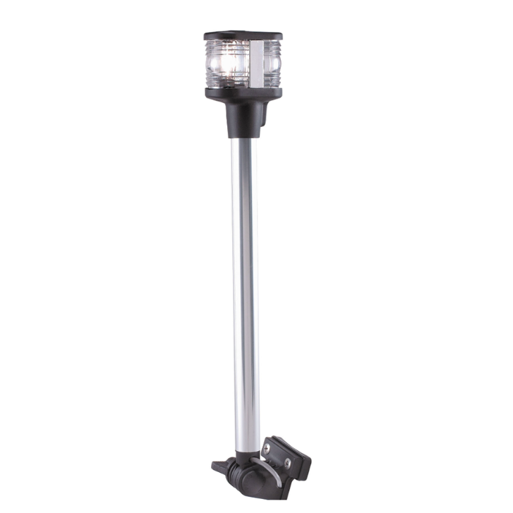 PERKO 12V Combination Masthead and White All-Round Navigation Light, Horizontal Fold-Down - 1181-DP-CHR