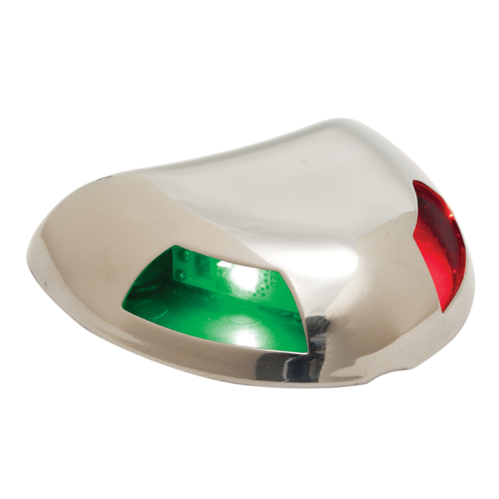 PERKO Stealth II 12V LED Horizontal-Mount Bi-Colour Navigation Light, Polished Stainless Steel - 615-DP2-STS