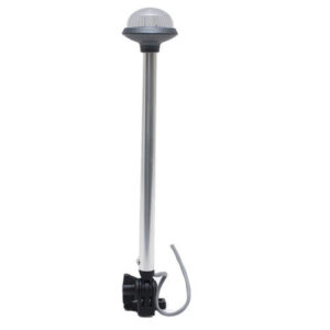PERKO 2 nm Vertical-Mount Folding White All-Round Light, 14 in. - 1637-DP-CHR