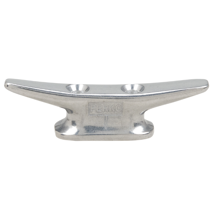 PERKO Plain Aluminum Open-Base Cleat, 8 in. - 545-DP8-ALU