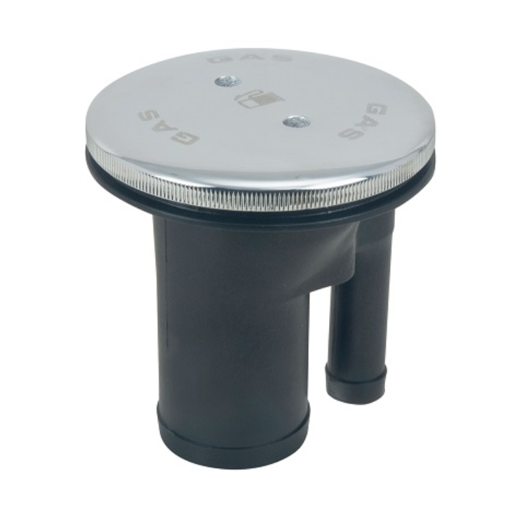 PERKO Chrome-Cap 1-1/2 in. Vented Gas Deck Fill, Straight Neck - 541-DPG-CHR