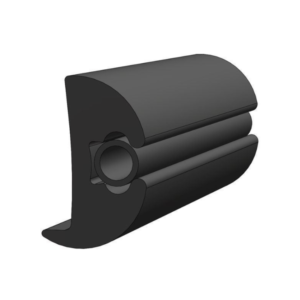 TACO MARINE 2-3/8" x 1-1/2" Flexible Vinyl Rub Rail, Black, Sold by the Foot - V11-0899BKA100